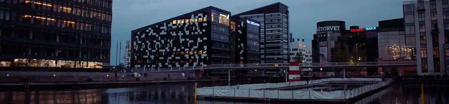 Copenhagen harbor front view